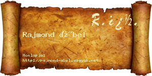 Rajmond Ábel névjegykártya